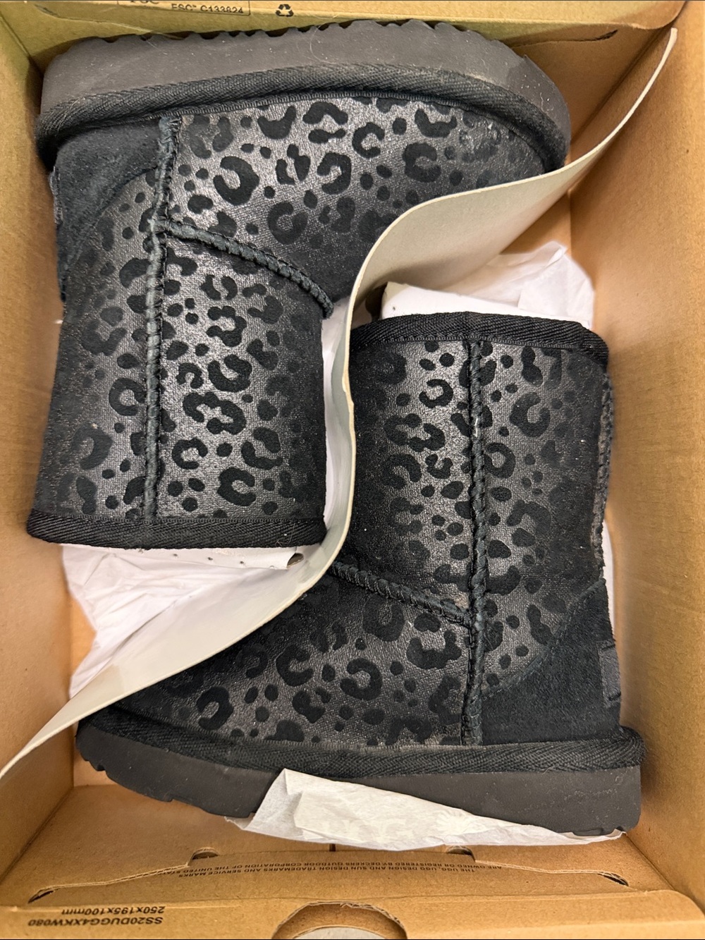 Ugg t classic ll glitter leopard boots
